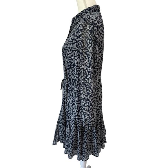 LOFT Godet Shirtdress Size M Fern Print Flouncy - Picture 5 of 11